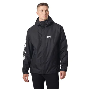 Męska kurtka przeciwdeszczowa Helly Hansen Ervik Jacket Men black - M - Kurtki i kamizelki sportowe męskie - miniaturka - grafika 1