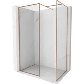 Ścianki i drzwi prysznicowe - Mexen Kioto-F ścianka prysznicowa Walk-in z ramką 100 x 75 cm, transparent 8 mm, miedź szczotkowana - 800-100-202-04-65-075 - miniaturka - grafika 1