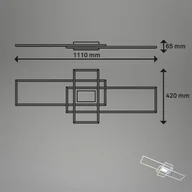 Lampy sufitowe - Briloner Inteligentna lampa sufitowa LED Ram, kolor aluminium, CCT, pilot - miniaturka - grafika 1