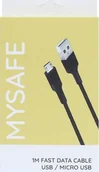 Kable USB - Kabel USB Mysafe USB-A - microUSB 1 m Czarny (5904208500773) - miniaturka - grafika 1