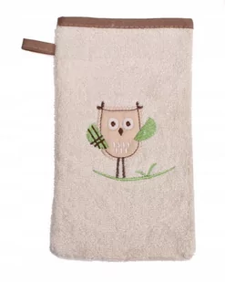 Duetbaby Myjka kąpielowa Bambus haft beżowa - Rękawice i gąbki do kąpieli - miniaturka - grafika 1