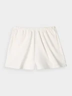 Spodnie sportowe damskie - 4F Spodenki dresowe damskie - białe XXL - miniaturka - grafika 1