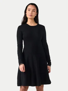 YAS Sukienka dzianinowa Becco 26011181 Czarny Regular Fit - Sukienki - miniaturka - grafika 1