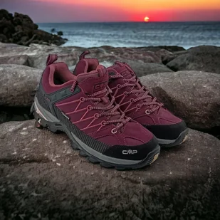 Damskie niskie buty trekkingowe CMP Rigel Low bordowe Rozmiar: 38 - Buty trekkingowe damskie - miniaturka - grafika 10