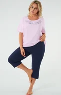 Piżamy damskie - Piżama damska różowo-granatowa Zarita, Kolor różowo-granatowy, Rozmiar L, Italian Fashion - Primodo.com - miniaturka - grafika 1