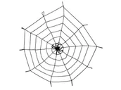 Halloween - Pajęczyna z pająkiem - 150 cm - 1 op. - miniaturka - grafika 1