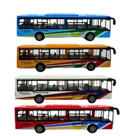 Samochody i pojazdy dla dzieci - AUTOBUS metalowy model autobusu NAPĘD zestaw 4 SZTUKI - miniaturka - grafika 1