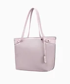 Torebki damskie - PUCCINI Torebka typu shopper o ażurowej fakturze pudrowy róż - miniaturka - grafika 1