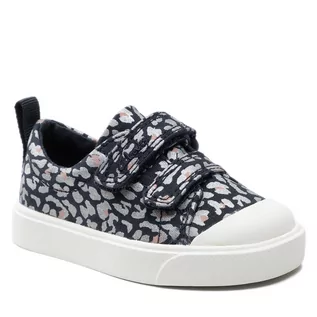 Buty dla dziewczynek - Trampki Clarks - City Bright T. 261652036 Navy Combi - grafika 1