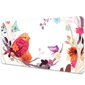 Podkładki na biurko - Ochronna mata na biurko Ptaki na gałęzi 90x45 cm - miniaturka - grafika 1