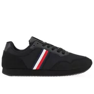 Buty sportowe męskie - Buty Tommy Hilfiger Core Lo Runner FM0FM04504-BDS - czarne - miniaturka - grafika 1