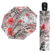 Parasole - Parasol damski Doppler Imperial składany wężowa skóra kwiaty - miniaturka - grafika 1