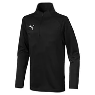 Bluzy damskie - Puma LIGA Training 1/4 Zip Top bluza treningowa, czarno-biała, 140 - miniaturka - grafika 1