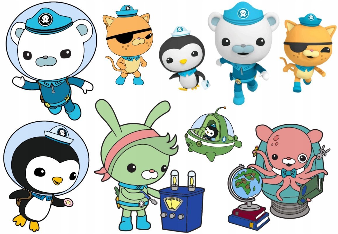 TATUAŻE ZMYWALNE DLA DZIECI OKTONAUCI DUŻY WYBÓR WZORÓW