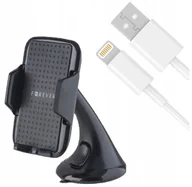 Uchwyty samochodowe do telefonów - Uchwyt na Telefon Samochodowy Mocny Stabilny Kabel Iphone Lightning - miniaturka - grafika 1