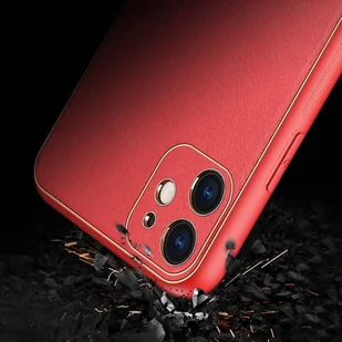 Dux Ducis Yolo eleganckie etui pokrowiec ze skóry ekologicznej iPhone 12 mini czerwony - Etui i futerały do telefonów - miniaturka - grafika 9
