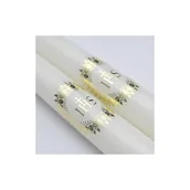 Dekoracje i nakrycia stołu na imprezę - Świece proste, hostia, 24cm, 2szt - miniaturka - grafika 1