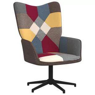 Fotel, patchwork, obity tkaniną - Fotele - miniaturka - grafika 1