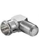 Kable - Adapter kątowy: Wtyk F (szybki)   Gniazdo F 90° - Połączenie, materiał obudowy cynk - miniaturka - grafika 1