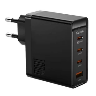 Ładowarka sieciowa McDodo GAN 3xUSB-C + USB, 100W (czarna) - Ładowarki do telefonów - miniaturka - grafika 1