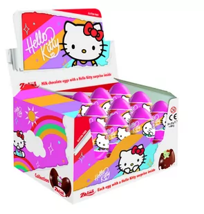 Czekoladowe Jajka Niespodzianki Hello Kitty Karton 24Szt - Inne słodycze - miniaturka - grafika 1