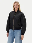 Kurtki damskie - Guess Jeans Kurtka bomber W5RL81 WHAA2 Czarny Regular Fit - miniaturka - grafika 1