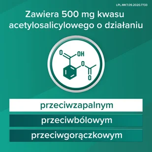 ASPIRIN 500 mg lek przeciwbólowy, 10 tabletek - Przeziębienie i grypa - miniaturka - grafika 4