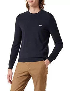 BOSS Męska bluza Romar_SR23 z dzianiny, ciemnoniebieska 402, XL, Dark Blue402, XL - Bluzy męskie - miniaturka - grafika 1
