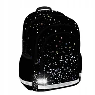 Plecaki szkolne i tornistry - TORNISTER PLECAK SZKOLNY DLA DZIEWCZYNKI KLASY 1 3 CZARNY W GWIAZDKI - miniaturka - grafika 1