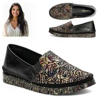 Półbuty damskie - Półbuty Damskie Maciejka SKÓRZANE Czarne Espadryle Oddychające Wiosenne 40 - miniaturka - grafika 1