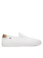 Trampki damskie - Tommy Hilfiger Tenisówki Vulc Canvas Slip-On Sneaker FW0FW08645 Biały - miniaturka - grafika 1