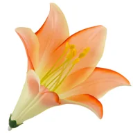 Sztuczne kwiaty - [w0496] Główka kwiatowa lilia 16cm kremowo- łososiowa - miniaturka - grafika 1