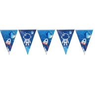 Dekoracje sali - Girlanda Flagi Kosmos Astronauta Rakieta 3M - miniaturka - grafika 1