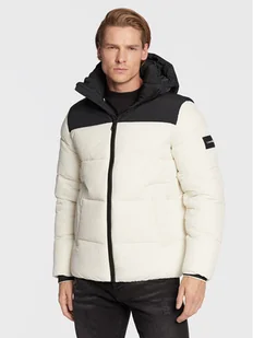 Calvin Klein Kurtka zimowa Crinkle Color Block K10K110337 Écru Regular Fit - Kurtki męskie - miniaturka - grafika 1