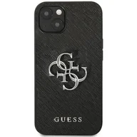 Etui i futerały do telefonów - Guess Etui Saffiano do Apple iPhone 13 Czarny | GUHCP13MSA4GSBK - miniaturka - grafika 1