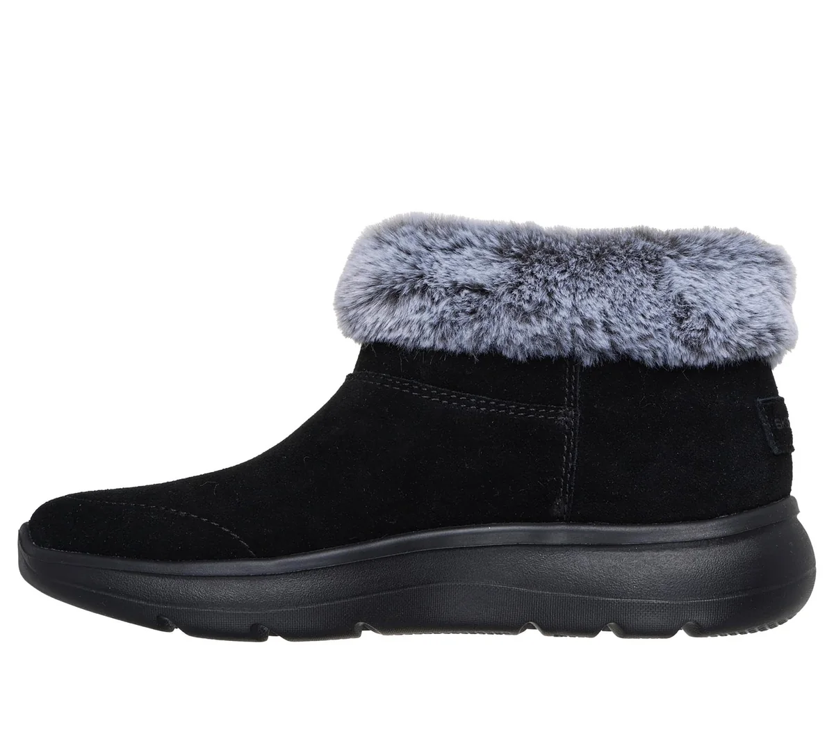 Skechers Damskie buty do kostki On-the-go Encore, Czarny szary zamsz, 36 EU