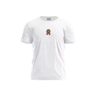 Koszulki męskie - Bona Basics, Nadruk cyfrowy, koszulka męska,%100 bawełna, biała, casualowa, męska bluzka, rozmiar: L, biały, L - grafika 1