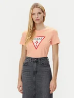 Koszulki i topy damskie - Guess T-Shirt W1YI1B I3Z14 Koralowy Regular Fit - miniaturka - grafika 1