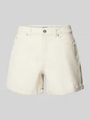 Spodenki damskie - Szorty jeansowe o luźnym kroju w jednolitym kolorze model ‘ZURI’ - miniaturka - grafika 1