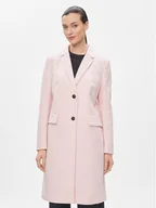 Płaszcze damskie - Tommy Hilfiger Płaszcz wełniany Classic WW0WW41662 Różowy Regular Fit - miniaturka - grafika 1