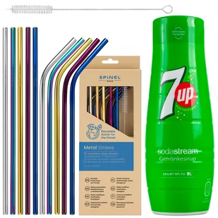 Syrop do SodaStream 7up + Metalowe słomki SpinelSoda x10 - Syropy i koncentraty owocowe - miniaturka - grafika 1