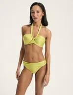 Stroje kąpielowe - Góra od bikini push-up bandeau Truffle Esotiq limonkowy 70B - miniaturka - grafika 1