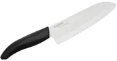 Noże kuchenne - Kyocera Kuchenny nóż ceramiczny szefa kuchni, czarna rączka Santoku 16 cm - miniaturka - grafika 1