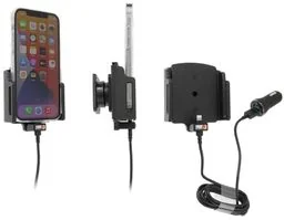 Uchwyt aktywny z kablem USB do Apple iPhone 13 w futerale lub bez o wymiarach: 70-83 mm (szer.), 6-10 mm (grubość). - Uchwyty samochodowe do telefonów - miniaturka - grafika 1