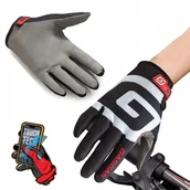 Rękawiczki rowerowe - Rękawice SPORTOWE na rzepy rękawiczki turystyczne sport na rower KIJKI ---- - miniaturka - grafika 1