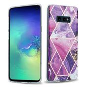 Etui i futerały do telefonów - Pokrowiec Etui Do Samsung Galaxy S10 4G w Fioletowe Fale Marmur No. 14 Obudowa Case Cover Silikon Plecki Cadorabo - miniaturka - grafika 1