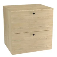 Szafki łazienkowe - Wisząca szafka pod umywalkę w kolorze dąb cremona - Tavesi 3X - miniaturka - grafika 1