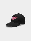 Czapki damskie - 4F, Czapka z daszkiem Snapback dziewczęca, 4FJSS23ACABF104-20S, Czarny - miniaturka - grafika 1