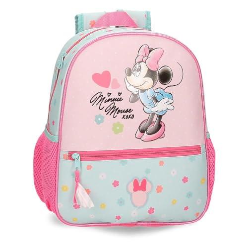 Joumma Disney Minnie Imagine Plecak szkolny adaptacyjny do wózka różowy 27 x 33 x 11 cm poliester 9,8 l, Różowy kolor, Plecak szkolny z możliwością dostosowania do wózka