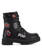 Buty dla dziewczynek - DeeZee Trzewiki CS2665-60 Czarny - miniaturka - grafika 1